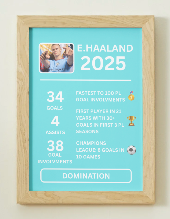 Erling Haaland "Domination" 2025 Season Poster